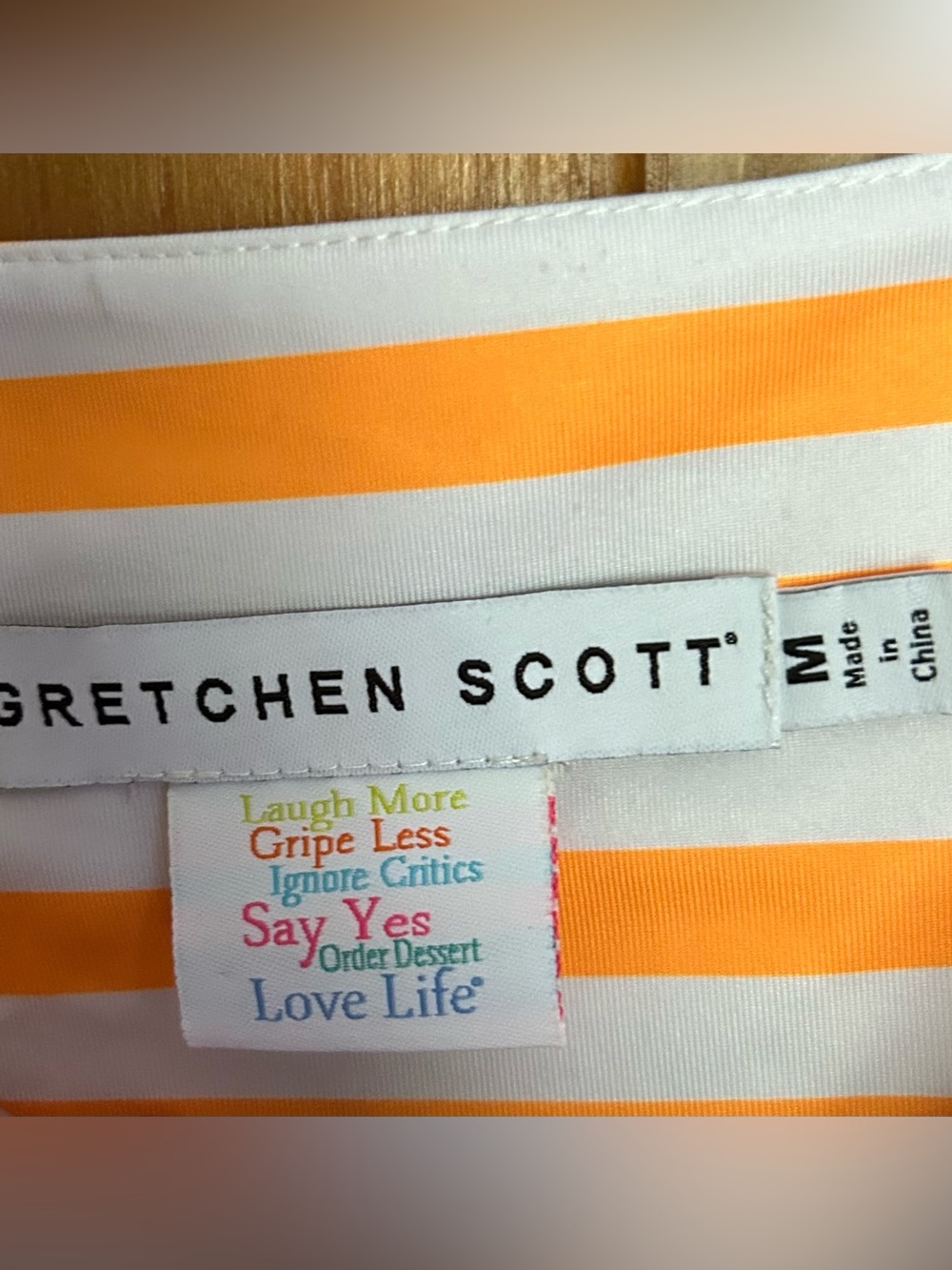 GRETCHEN SCOTT Hinkley Dress  Pink/ Orange Stripe Medium - Picture 6 of 6